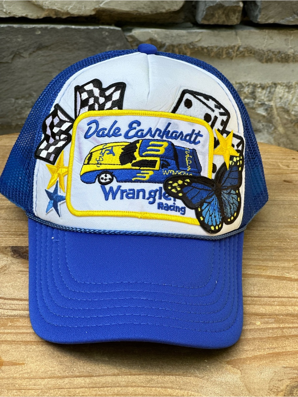 NEW Custom Trucker Hat blue yellow